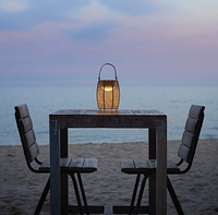 Lampe suspendue en rotin et bambou LED solaire pour l'extérieur, design de lustre, pour la décoration de la maison et du jardin d'hôtel