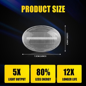 Luz indicadora lateral LED ámbar con lente transparente Auxito para Mini R55 R56 R57 R58 R59 - Product Image 4
