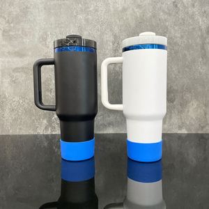 Gobelet isotherme sous vide H2.0 en acier inoxydable plaqué bleu 40 oz avec logo personnalisé, manchon en silicone et affichage de la température pour gravure laser - Product Image 1