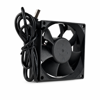 Ventilador USB de CC de 80 mm y 3.2 Pulgadas, Ventiladores de PC Silenciosos de CC de 80 mm, Ventilador de Refrigeración sin Escobillas de Flujo Axial de 5 Voltios WKH 8025, Ventiladores para Computadora