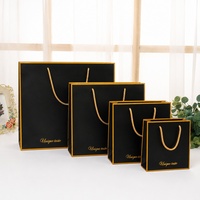 Sac en Papier de Luxe Personnalisé avec Logo pour le Branding, Emballage Cadeau Orange et Noir Imprimé de Qualité Supérieure