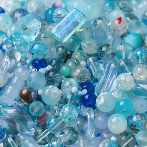 Perles de verre mélangées 3-14 mm, rondes et de formes variées, pour la fabrication de bracelets, accessoires de bijouterie, perles de verre en cristal. - Product Image 3