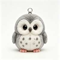 Peluche Hibou Personnalisée ODM/OEM, Adorable Oiseau de la Forêt en Peluche, Porte-clés, Mini Breloque de Sac, Cadeau Promotionnel