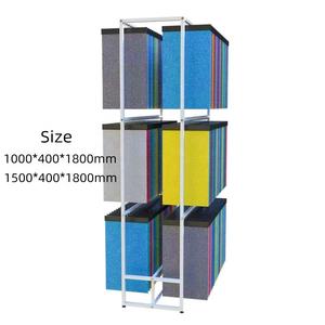 Étagère de présentation en métal personnalisée pour salon professionnel, magasin de détail, pour échantillons de tissus, papier cadeau, tapis, moquette - Product Image 3