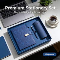 Ensemble de luxe personnalisé en cuir PU, cuir souple au toucher de la peau, ensemble de bloc-notes A5 pratique pour le bureau, journal avec stylo pour les affaires