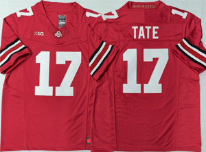 Vente en gros de qualité supérieure Ohio State 4 # Jeremiah Smith 10 # Sayin 2 # DOWNS   17 # Tate 25 # Jackson 1 # JUDKINS 7 # Maillots cousus STROUD - Product Image 5