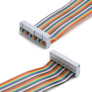 Fielect - 2 Cables Planos IDC Rainbow de 30 Pines, 30 cm, Paso de 2,54 mm, Conector FFC FPC - Product Image 2