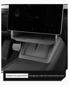 Plateau de rangement sous l'écran pour voiture de luxe Wenqi pour <span class=keywords><strong>Tesla</strong></span> <span class=keywords><strong>Model</strong></span> Y2026 avec doublure antidérapante en PVC - Product Image 4