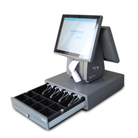 Terminal de caisse tactile POS 15 pouces ABS8000 Quad-core 2.0GHz avec Wi-Fi 6/Bluetooth 5.2 et imprimante thermique - Système Windows