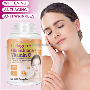 Complément alimentaire à base <span class=keywords><strong>de</strong></span> collagène et d'herbes WelnessWays OEM, efficace pour éclaircir et blanchir la peau, vitamines, capsules molles végétaliennes - Product Image 6