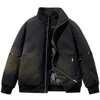 Vestes d'hiver épaisses et chaudes coupe-vent en gros d'usine, vestes doudounes pour hommes à col montant personnalisées et tendance pour l'extérieur