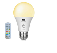 Bombilla LED SMD Recargable YUHE RGB con Carga Tipo-C, Control Remoto, Regulable Inteligente, Ahorro de Energía, E27, Residencial, Mono-Si Solar