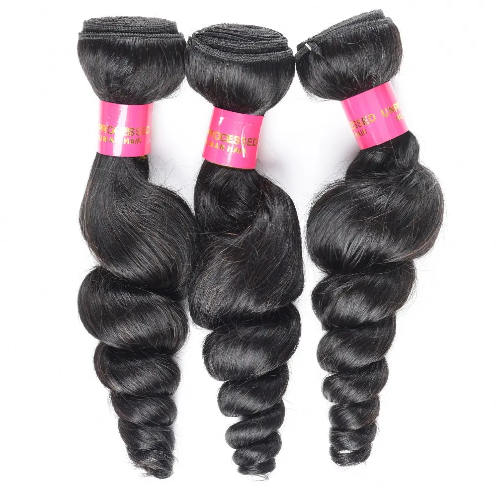 Free Shipping Brazilian Loose wave Hair Weave Bundles Natural Color 100% Human Hair 1/3 Piece 10-30 inch Remy Hair Extension