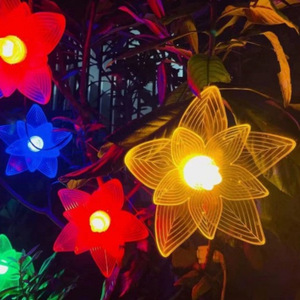 Led String <b>Lights</b> Flower Shape Colorful Outdoor Waterproof Camping Decorative Lamp For Christmas Holiday <b>Tree</b> Decoration - Product Image 2