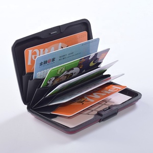 A030 billetera de aluminio RFID funda de bloqueo para Mujeres Hombres, Metal tarjeta de crédito billetera titular Estuche Duro - Product Image 4