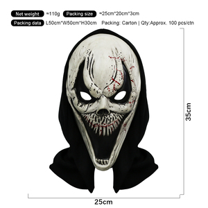 Máscara de Látex de Monstruo con Colmillos para Halloween, Aterradora Máscara de Fantasma para Disfraz de Fiesta, Broma, Juego de Roles, Personalizable - Product Image 2