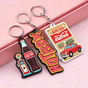 Fashion 2D Effect Soft PVC Rubber Keychain Custom Printed Bag Accessories Practical Birthday <b>Small</b> <b>Gift</b> - Product Image 3