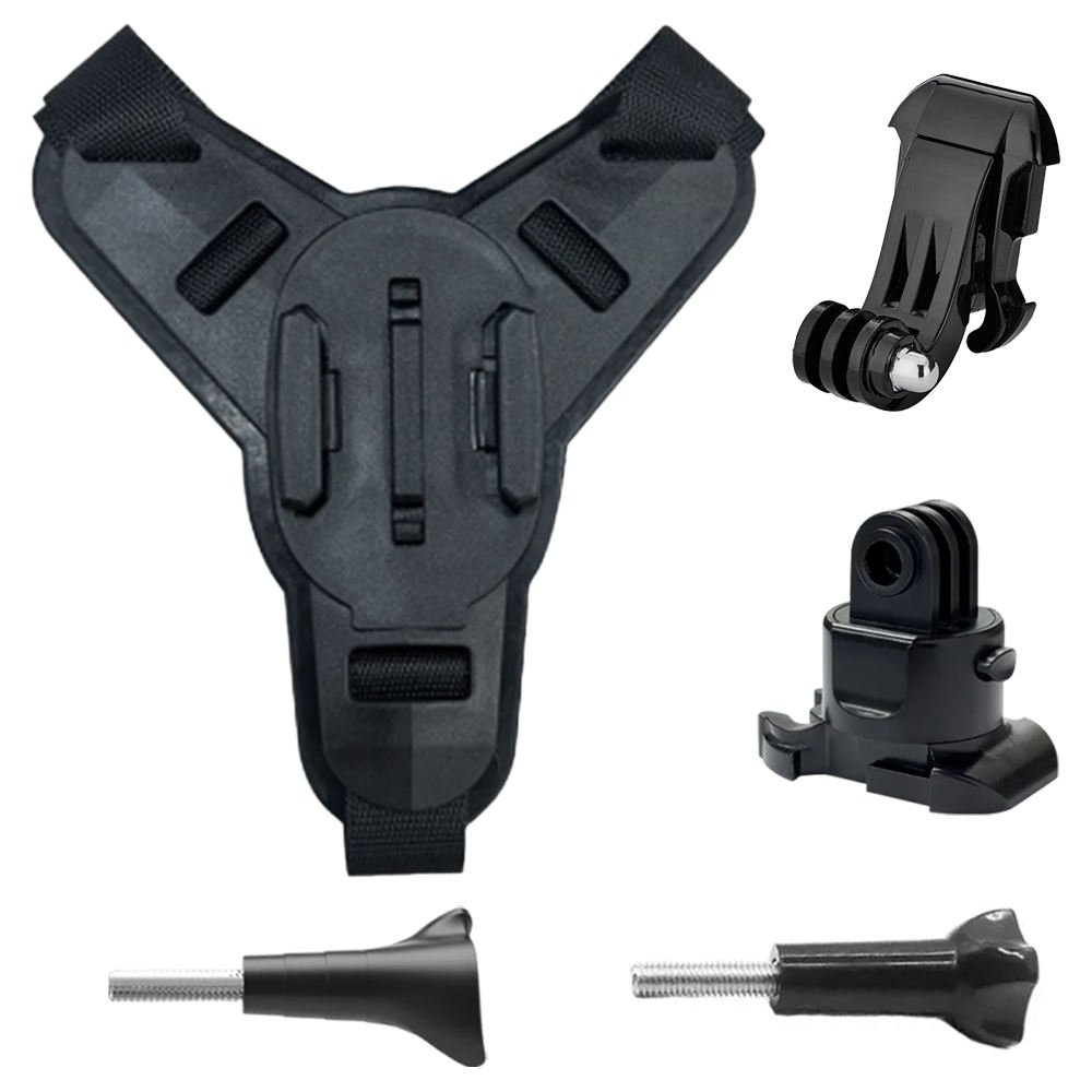 HONGDAK Off-Road Vehicle Helmet Fixing Bracket Set for Gopro Accessories Helmet Chin Bracket 5 in 1 Set