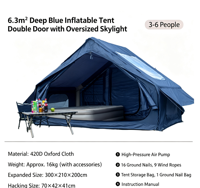 Tente Gonflable Automatique en Tissu Oxford Imperméable pour Camping en Plein Air et Activités Familiales – Montage Rapide – Offre Spéciale