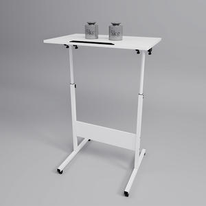 Escritorio de pie Lida, tamaño estándar, ajustable, plegable, superficie de madera, escritorio para ordenador, para el hogar, oficina, estudio, diseño que ahorra espacio - Product Image 2