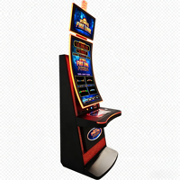 Bornes d'arcade Zhuohua 43 pouces incurvées à écran tactile, à monnayeur, jeu LUCK, difficulté réglable, interface anglaise, multijoueur