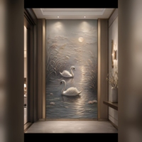 Panel Dinding PVC Cetak 3D 5D 8D Harga Murah Mudah Dipasang Tahan Api Anti UV Motif Marmer untuk Dekorasi Kamar Mandi Hotel