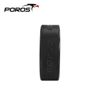 Pucks de hockey sur glace en caoutchouc POROS pour l'entraînement classique, réglementation officielle, 6 oz, diamètre 3 pouces, épaisseur 3 pouces, noir soyeux