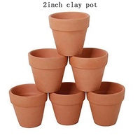 Mini-pots en terre cuite en gros pour plantes succulentes et cactus d'intérieur/extérieur, pour la maison, le jardin et le bureau, faible MOQ