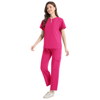 Marque privée personnalisée à manches courtes extensible grande taille Jogger mode médecin infirmière uniformes soins infirmiers gommages uniformes ensembles en gros