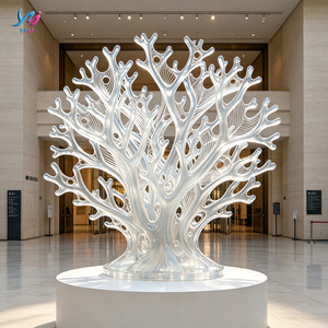 Escultura de Resina Transparente Personalizable en Tamaño y Color con Acabado Cepillado Duradero, Diseño de Árbol de <span class=keywords><strong>Coral</strong></span> para Decoración Navideña o Regalo - Product Image 2