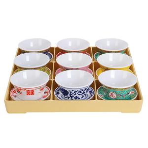Nan Style Hot <b>Pot</b> Ice Jelly Bowl Set Melamine Bpa Free Party Dessert Serving Bowls With Covers 12 Pieces - Product Image 5