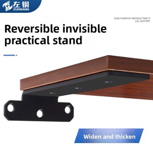 Soporte triangular invisible de acero para colgar en la pared, soporte engrosado para laminados, estante de pared suspendido, alambre con pintura horneada - Product Image 4