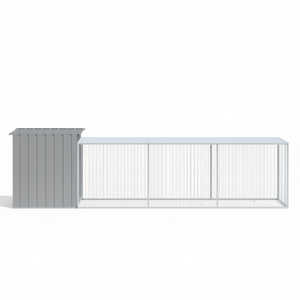 Grande cage à poulets en acier galvanisé gris D0100H7U8XP pour l'élevage de volailles - Product Image 1