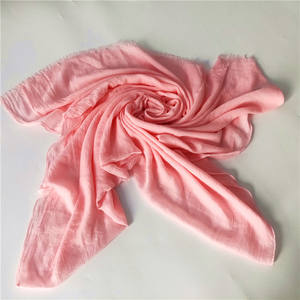 新しいコレクションロング女性スカーフピンクカラーストールソフトライトVoile Hijabsバルク - Product Image 4