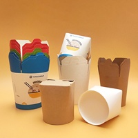 Bol à pâtes en papier jetable pour nouilles Boîte d'emballage alimentaire à impression personnalisée