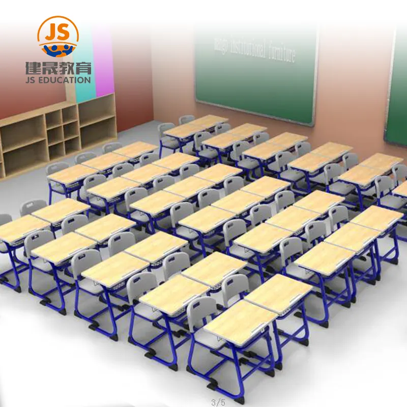 Distributor Peralatan Furnitur Sekolah, Logam Tunggal MDF Modern Nyaman Ruang Kelas Siswa Kursi dan Sekolah