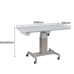 Table ophtalmique motorisée robuste avec système de levage électrique fluide et roulettes verrouillables pour équipement d'examen oculaire - Product Image 4