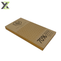 Boîtes rigides personnalisées écologiques biodégradables en papier kraft de qualité alimentaire avec logo estampé à chaud et vernissage mat pour barres chocolatées