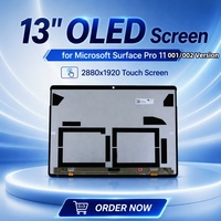 شاشة OLED جديدة مقاس 13 بوصة لجهاز Microsoft Surface Pro 11 إصدار 001/002 بدقة 2880×1920 مع لوحة لمس زجاجية ومجموعة محول رقمي