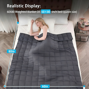 Couverture lestée OEM avec billes de verre, matelassée 5x5, pour adultes, distribution uniforme du poids, taille personnalisée - Product Image 2