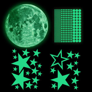 Adesivi Murali 3D Luminosi <span class=keywords><strong>per</strong></span> Camerette Bambini, Decorazione Casa, Stelle e Luna Fluorescenti, Adesivi Fai-da-Te - Product Image 3