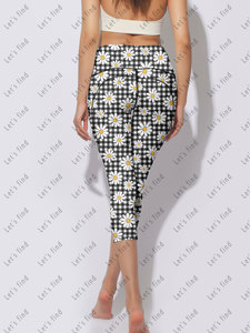 Leggings a Vita Alta con Stampa ad Acquerello Personalizzata per Ragazze, Vendita all'Ingrosso, Casual e Sportivi per Donne - Product Image 4