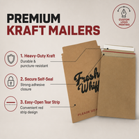Enveloppes en papier kraft auto-adhésives personnalisées, sacs plats rigides pour envois postaux, pochettes d'expédition pour documents, emballages express pour le commerce électronique