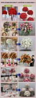 Boule de fleurs artificielles rouge élégante et lisse pour centre de table de mariage et arrangements floraux