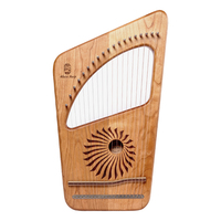 Musical Instrument 19 String Lyre Harp With Tuning Key