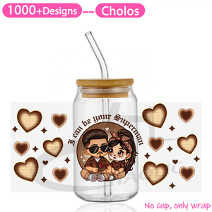 ขายร้อน 16oz UV DTF ถ้วยห่อโอนคุณภาพสูงสติกเกอร์กันน้ําสําหรับ Cholo และ Chicano สาว UV DTF Libbey ห่อ - Product Image 3