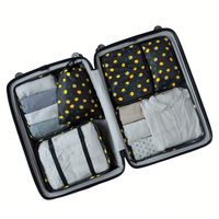 Organiseurs de bagages de qualité supérieure, ensemble de 6 pièces, cubes de compression pour l'emballage, essentiels de voyage