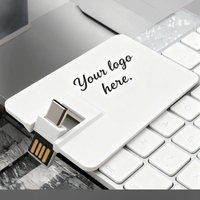 Memoria USB Tipo-C 2.0 de 2GB 4GB 8GB 16GB 32GB, Nueva Memoria USB con Forma de Tarjeta de Crédito de Plástico para Regalos Promocionales Empresariales
