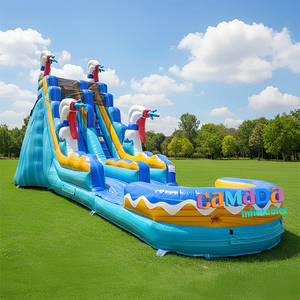 Toboggan aquatique gonflable de haute qualité avec piscine extérieure en PVC commercial de 0,55 mm pour jeux aquatiques - Product Image 5