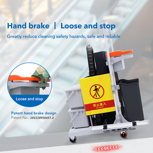 Chariot de Nettoyage en Plastique Professionnel pour Escalators de Centres Commerciaux, Hôpitaux, Aéroports et Hôtels, avec Outils de Nettoyage Manuels - Product Image 5
